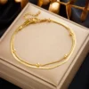 Anklet Gold Plated Layered