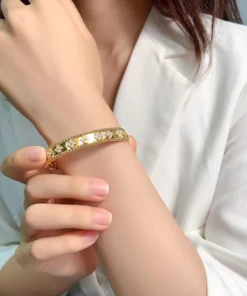 Gold plated bangle