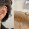 Musical Note Earrings Gold Plated