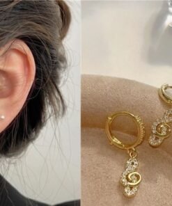 Musical Note Earrings Gold Plated