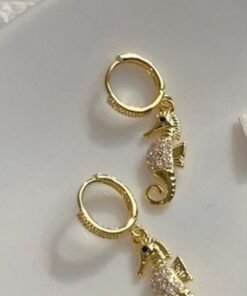 Seahorse Earrings Gold Plated