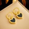 Heart earrings gold plated