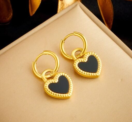 Heart earrings gold plated