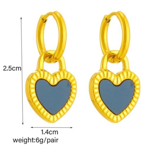 Amazing Heart Earrings Gold Plated - Image 2