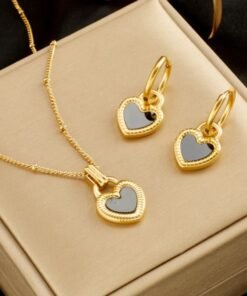 Heart earrings gold plated