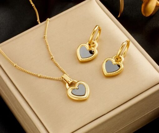 Heart earrings gold plated