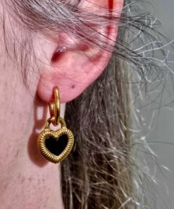 Heart earrings gold plated