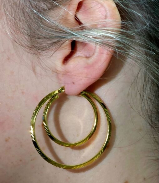 Hoop Earrings Gold Plated