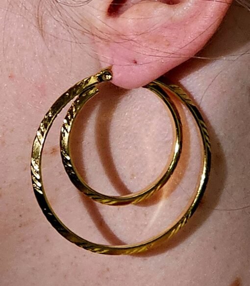 Hoop Earrings Gold Plated