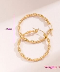 earrings hoop gold plated