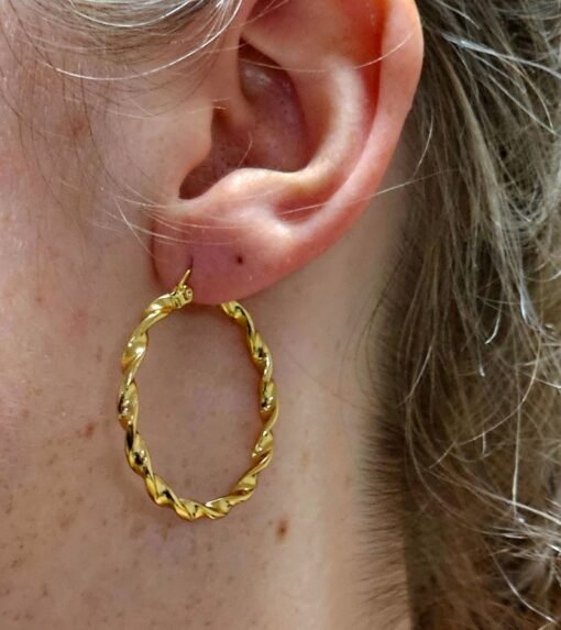 Earrings Hoop Gold Plated