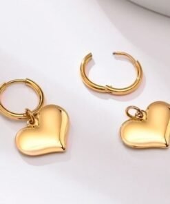 Gold Plated Heart Earrings