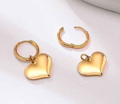 Gold Plated Heart Earrings