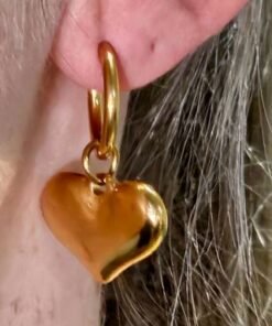 Gold Plated Heart Earrings