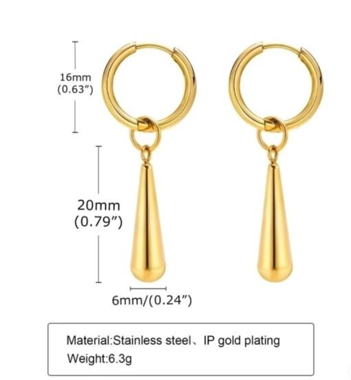 Drop Earrings Gold Plated