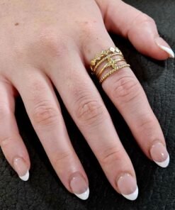 Open ring Gold Plated on finger