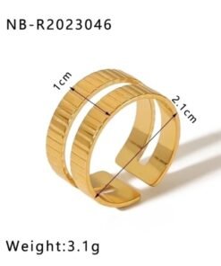 Gold Plated Ring Open