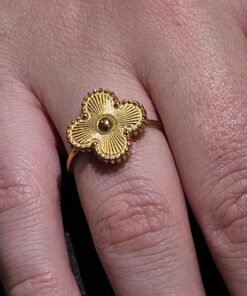 Four Leaf Clover Gold Ring